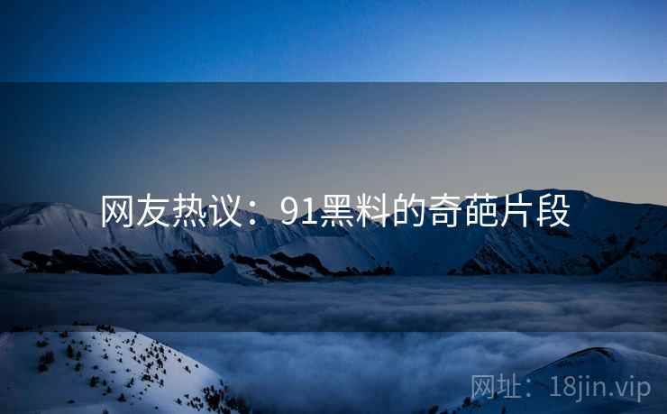 网友热议：91黑料的奇葩片段
