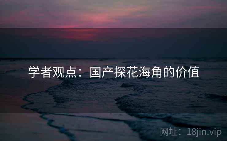 学者观点：国产探花海角的价值