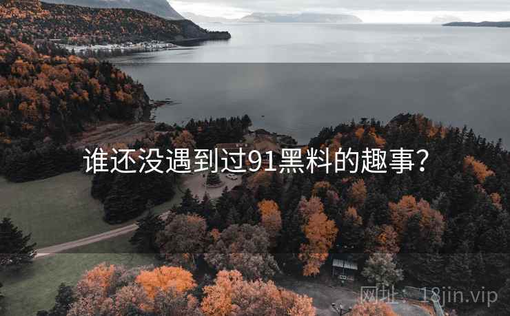 谁还没遇到过91黑料的趣事? 谁还没遇到过91黑料的趣事?