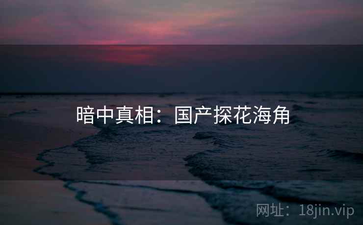 暗中真相:国产探花海角 暗中真相:国产探花海角