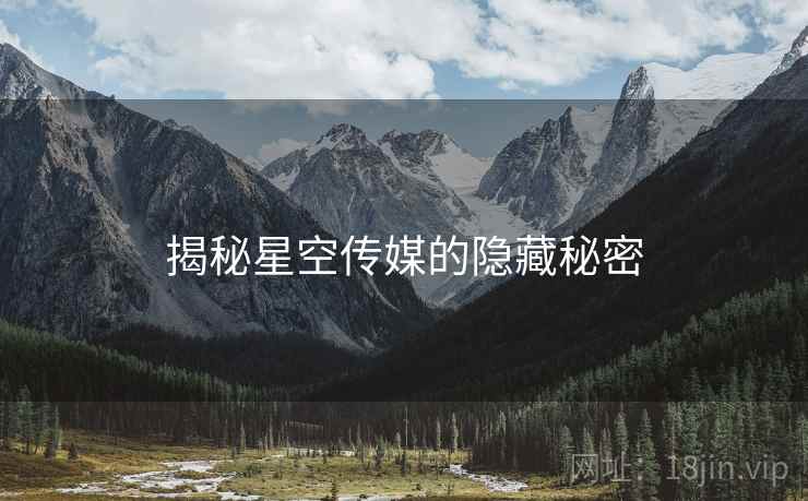 揭秘星空传媒的隐藏秘密 揭秘星空传媒的隐藏秘密